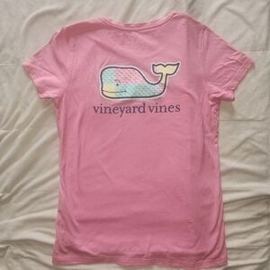 Vineyard Vines Pink Whale Logo Tee. Womens XS